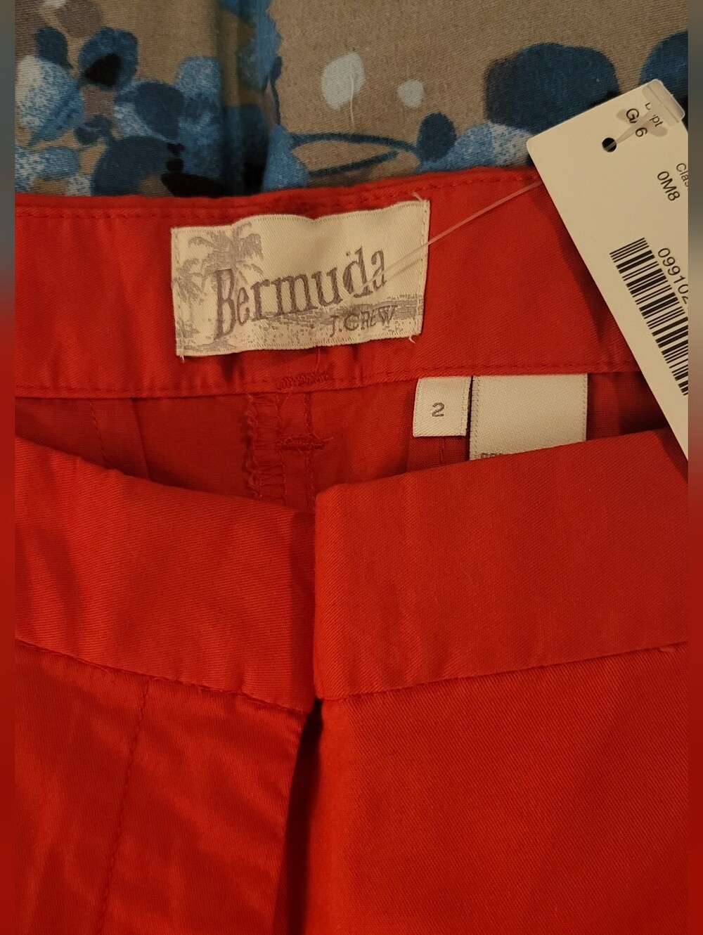 J. Crew Red Cuffed Bermuda Shorts
